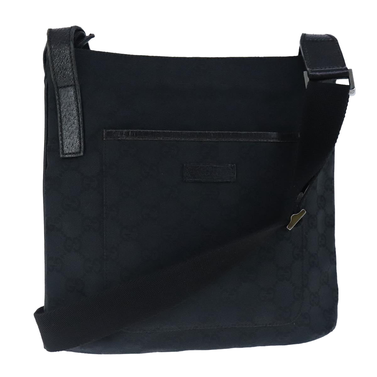 GUCCI GG Canvas Shoulder Bag Black 122793 Auth ep6514