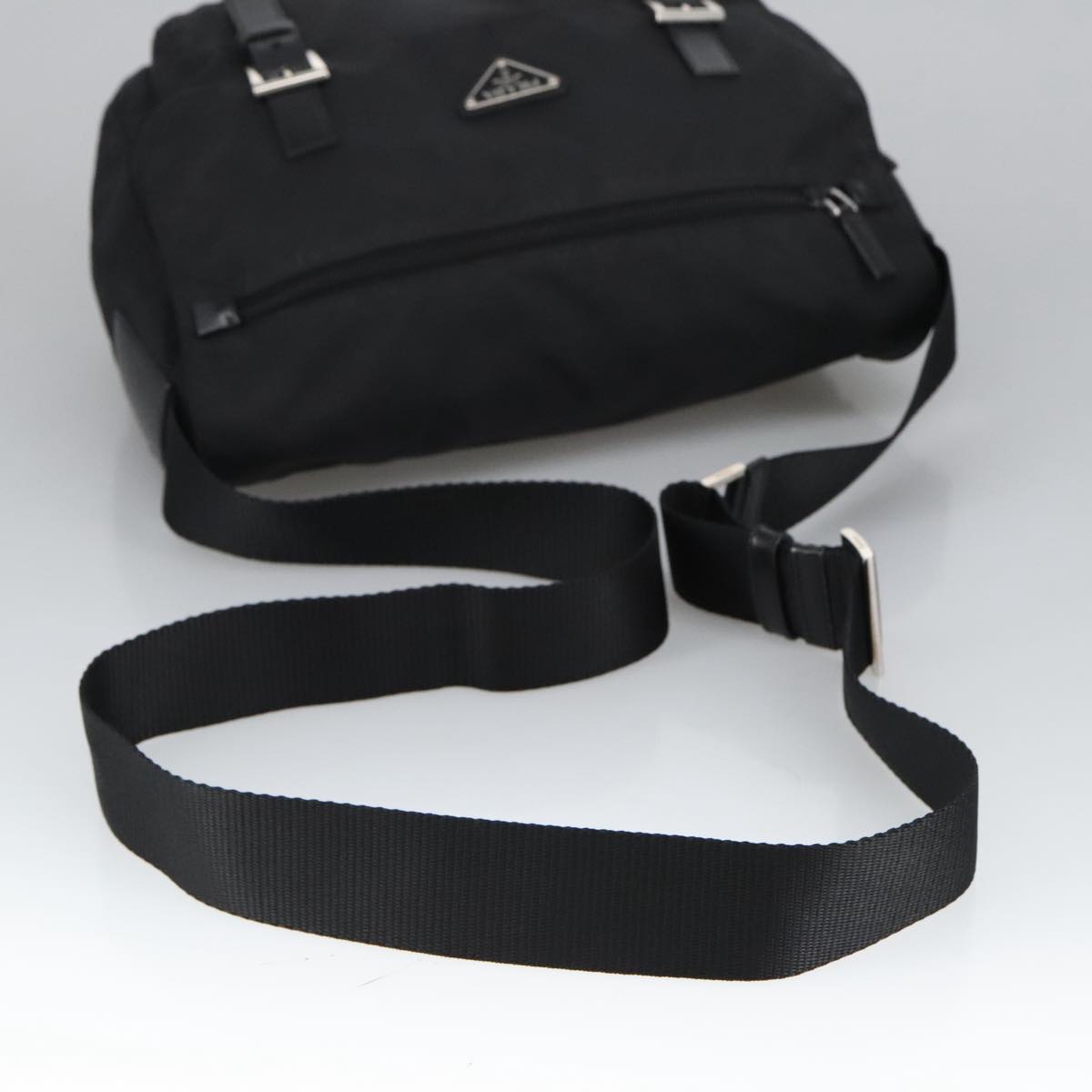 PRADA Shoulder Bag Nylon Black Auth ep6524