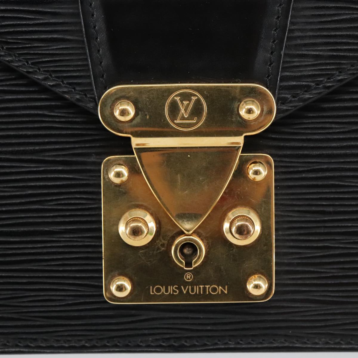 LOUIS VUITTON Epi Serie Dragonne Hand Bag Black Noir M52612 LV Auth ep6529