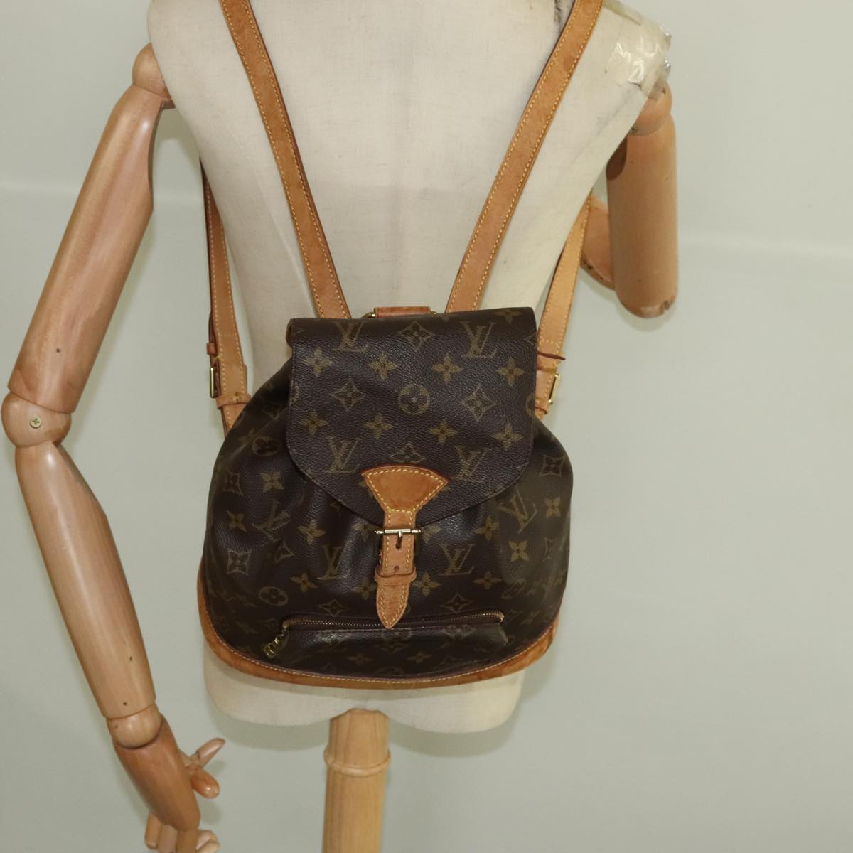 LOUIS VUITTON Monogram Montsouris MM Backpack M51136 LV Auth ep6546