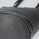 Burberrys Tote Bag Leather Black Auth ep6558-9