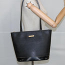 Burberrys Tote Bag Leather Black Auth ep6558-21