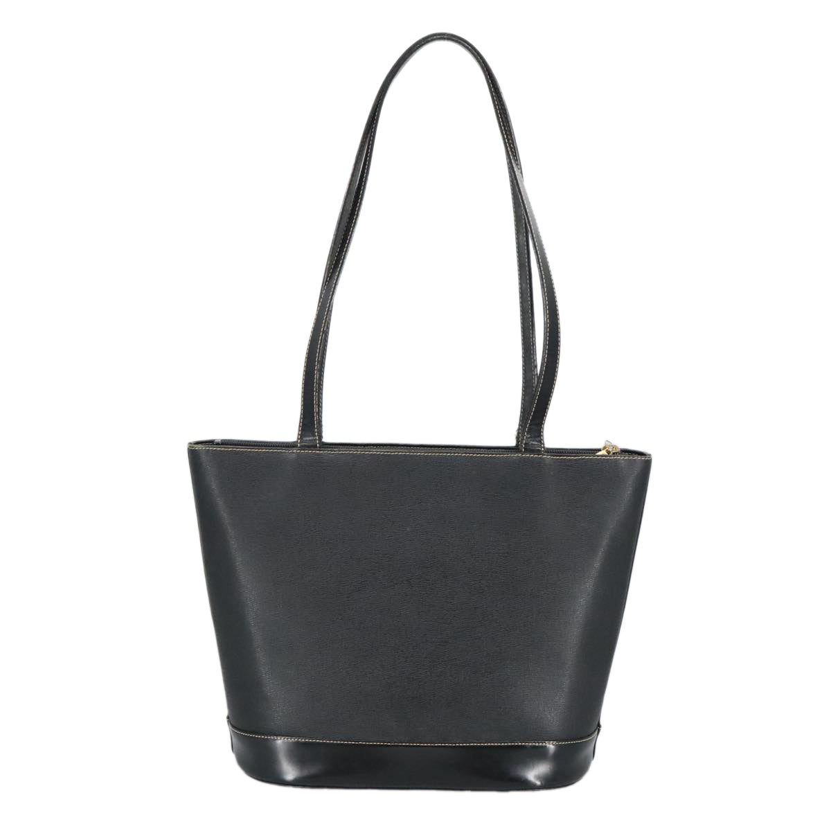 Burberrys Tote Bag Leather Black Auth ep6558