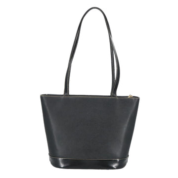Burberrys Tote Bag Leather Black Auth ep6558 - 0