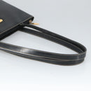 Burberrys Tote Bag Leather Black Auth ep6558-7