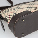 BURBERRY Nova Check Shoulder Bag Canvas Leather Beige Auth ep6559-14