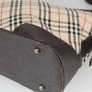 BURBERRY Nova Check Shoulder Bag Canvas Leather Beige Auth ep6559-15