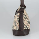 BURBERRY Nova Check Shoulder Bag Canvas Leather Beige Auth ep6559-4