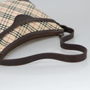 BURBERRY Nova Check Shoulder Bag Canvas Leather Beige Auth ep6559-7
