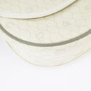 Christian Dior Honeycomb Canvas Shoulder Bag PVC Leather White Gold Auth ep6561-14