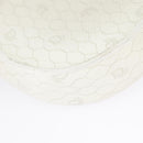 Christian Dior Honeycomb Canvas Shoulder Bag PVC Leather White Gold Auth ep6561-16