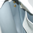 Christian Dior Honeycomb Canvas Shoulder Bag PVC Leather White Gold Auth ep6561-17