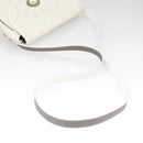 Christian Dior Honeycomb Canvas Shoulder Bag PVC Leather White Gold Auth ep6561-7