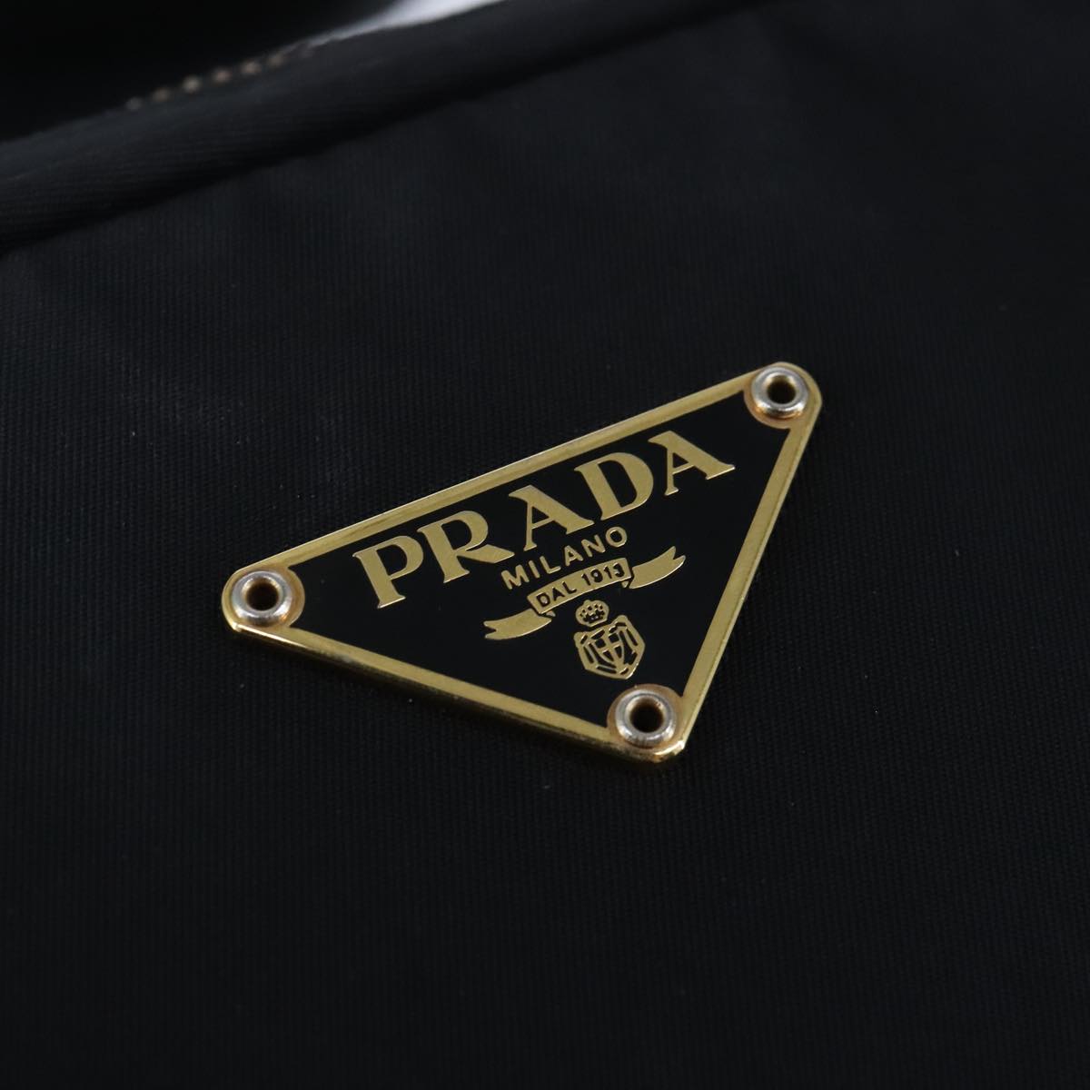 PRADA Hand Bag Nylon Black Auth ep6565