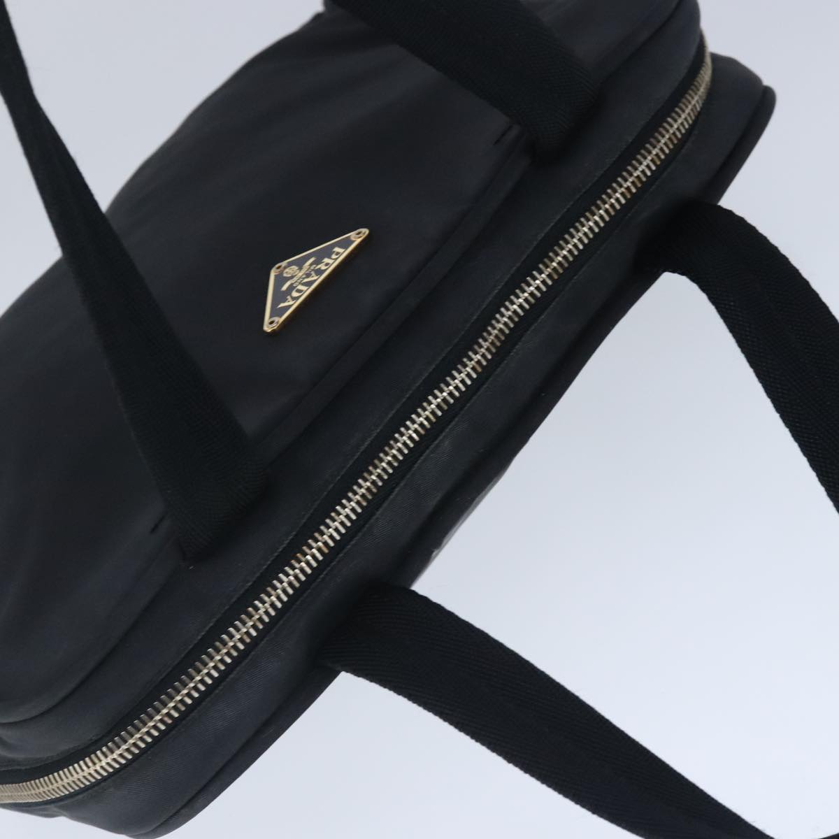 PRADA Hand Bag Nylon Black Auth ep6565