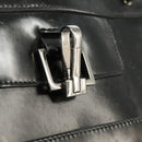 GUCCI Tote Bag Patent leather Black Silver 002 1133 Auth ep6570-18