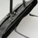 GUCCI Tote Bag Patent leather Black Silver 002 1133 Auth ep6570-9