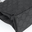 GUCCI Bamboo GG Canvas Hand Bag Nylon Black Silver 002 1016 2123 Auth ep6579-14