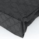 GUCCI Bamboo GG Canvas Hand Bag Nylon Black Silver 002 1016 2123 Auth ep6579-15