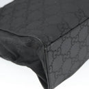 GUCCI Bamboo GG Canvas Hand Bag Nylon Black Silver 002 1016 2123 Auth ep6579-16