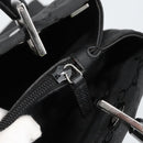 GUCCI Bamboo GG Canvas Hand Bag Nylon Black Silver 002 1016 2123 Auth ep6579-10