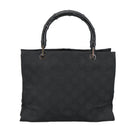 GUCCI Bamboo GG Canvas Hand Bag Nylon Black Silver 002 1016 2123 Auth ep6579-13