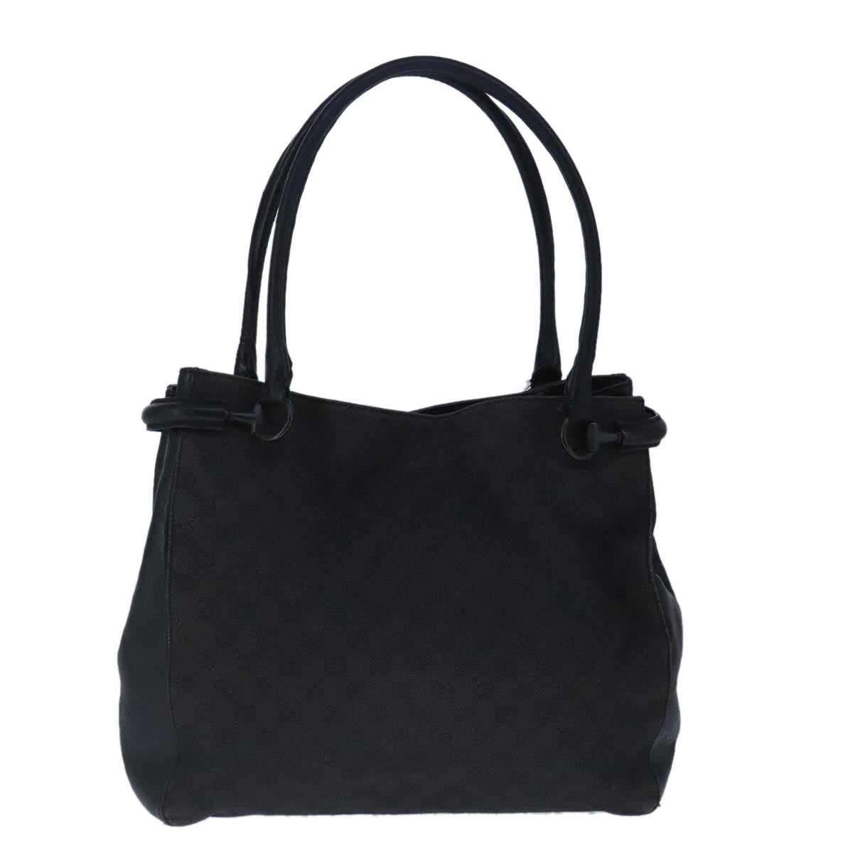 GUCCI GG Canvas Tote Bag Black 101346 Auth ep6586