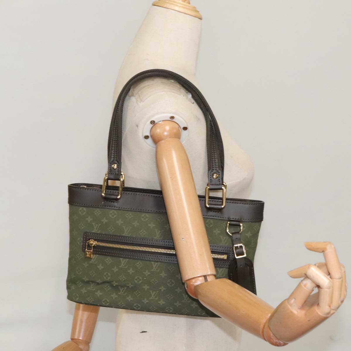 LOUIS VUITTON Monogram Mini Lucille PM Hand Bag TST Khaki M92682 LV Auth ep6592