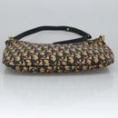 Christian Dior Trotter Canvas Shoulder Bag Navy Gold Auth ep6603-5