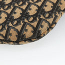 Christian Dior Trotter Canvas Shoulder Bag Navy Gold Auth ep6603-16