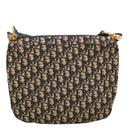 Christian Dior Trotter Canvas Shoulder Bag Navy Gold Auth ep6603-13
