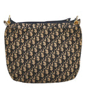 Christian Dior Trotter Canvas Shoulder Bag Navy Gold Auth ep6603-2