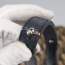 Christian Dior Trotter Canvas Shoulder Bag Navy Gold Auth ep6603-9