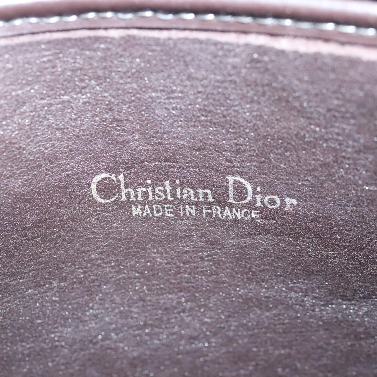 Christian Dior Trotter Canvas Shoulder Bag Beige Gold Auth ep6610