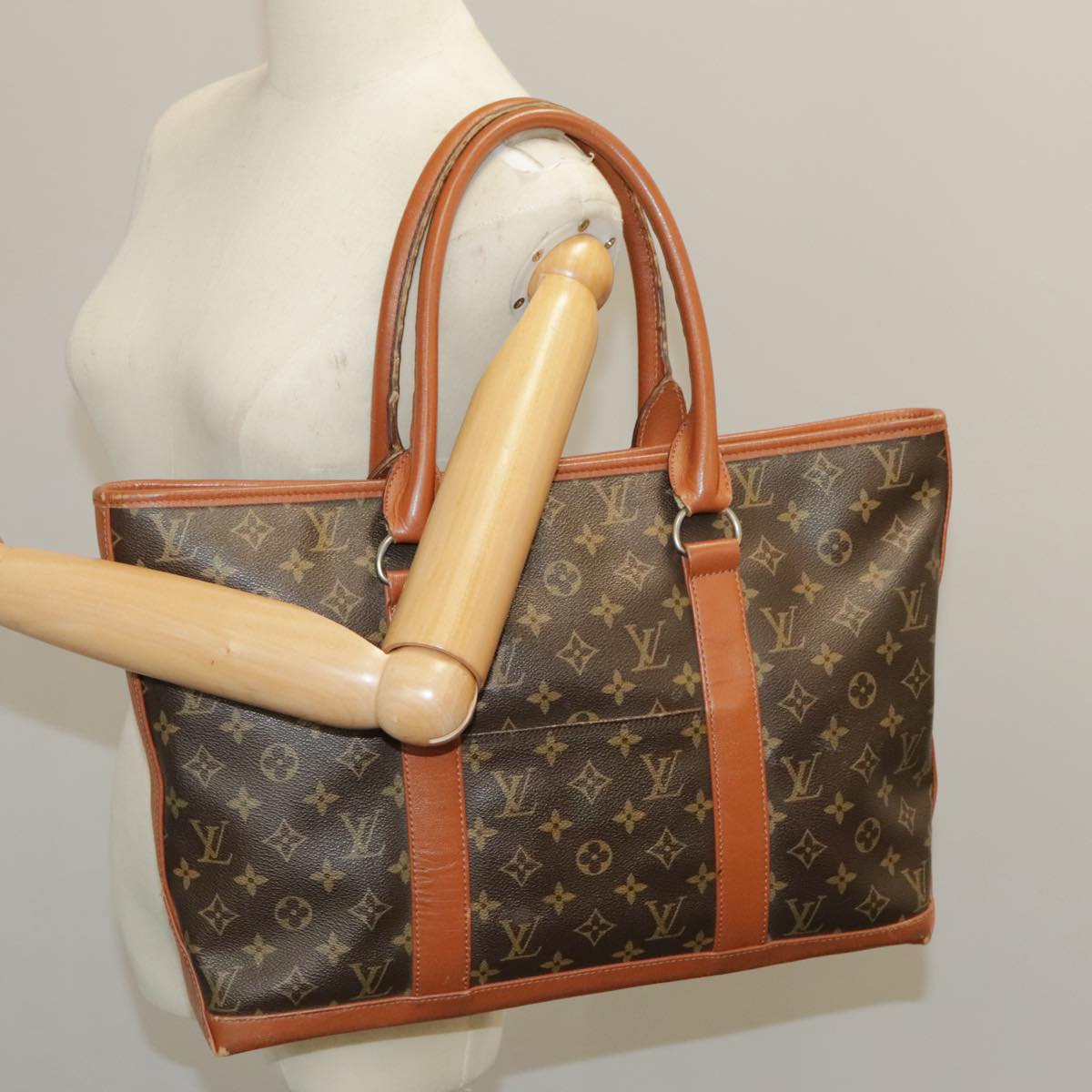 LOUIS VUITTON Monogram Sac Weekend PM Tote Bag M42425 LV Auth ep6614