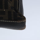 FENDI Celeria Zucca Canvas Shoulder Bag Black Brown Auth ep6625-17