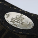 FENDI Celeria Zucca Canvas Shoulder Bag Black Brown Auth ep6625-9