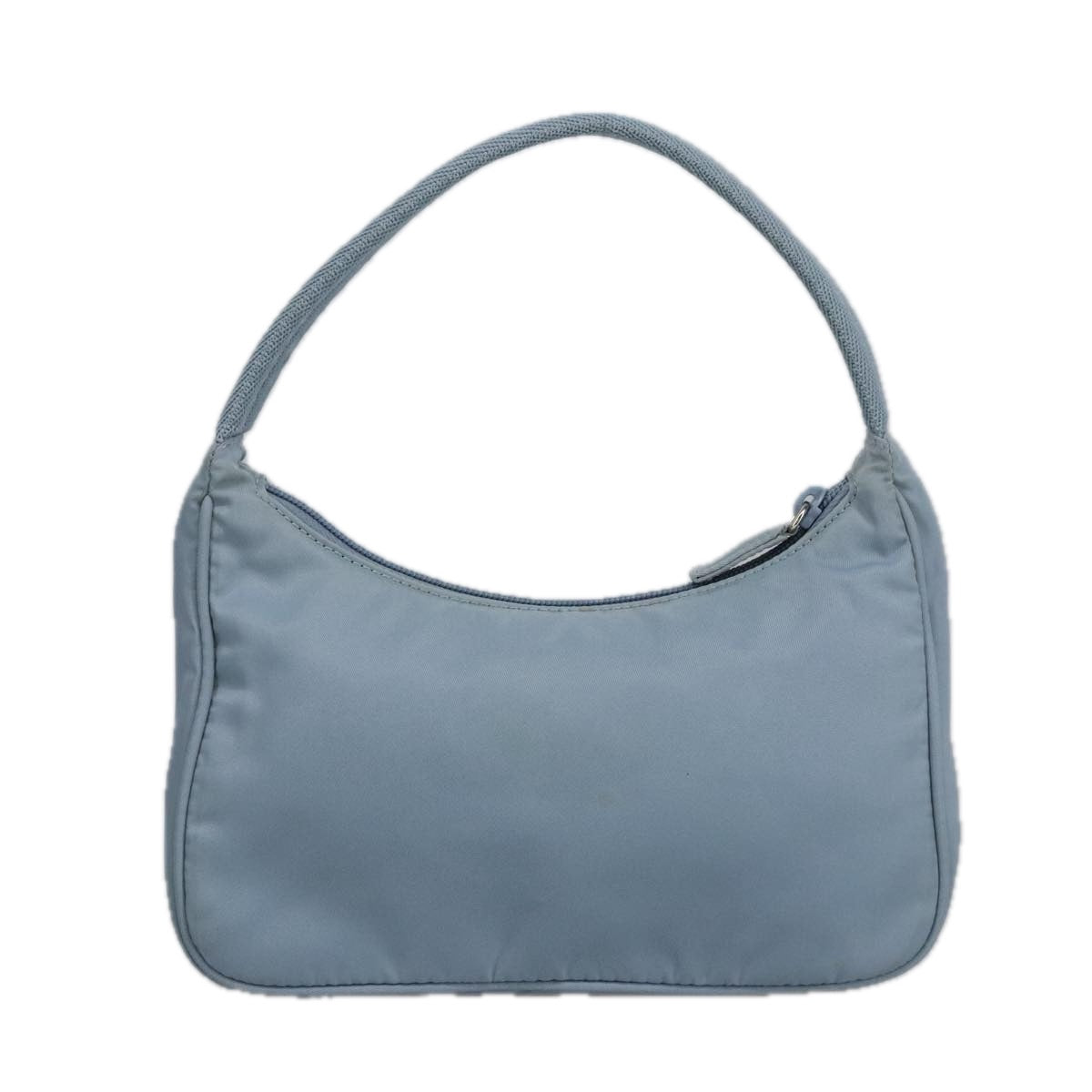 PRADA Mini Hand Bag Nylon Blue Silver Auth ep6626