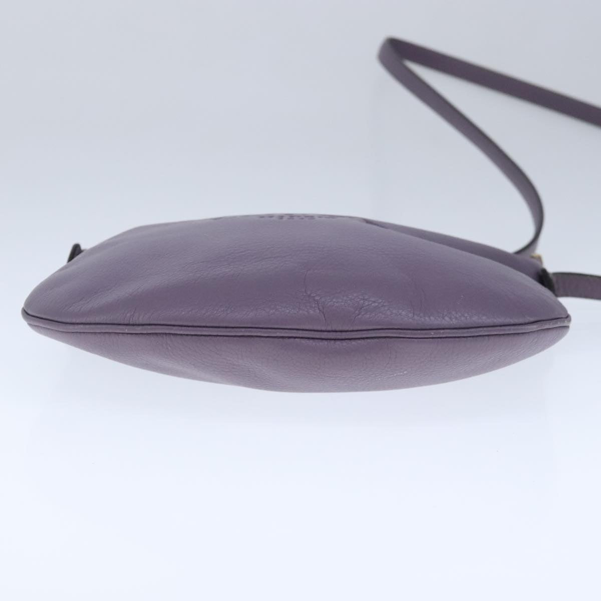 LOEWE Shoulder Bag Leather Purple Auth ep6631