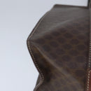 CELINE Macadam Canvas Shoulder Bag PVC Leather Brown Auth ep6637-14