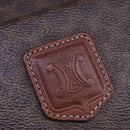 CELINE Macadam Canvas Shoulder Bag PVC Leather Brown Auth ep6637-17