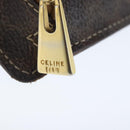 CELINE Macadam Canvas Shoulder Bag PVC Leather Brown Auth ep6637-18