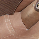 CELINE Macadam Canvas Shoulder Bag PVC Leather Brown Auth ep6637-20