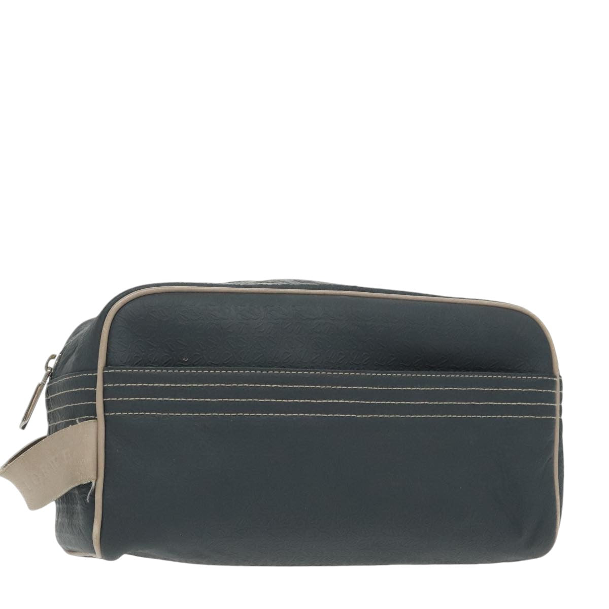 LOEWE Anagram Clutch Bag PVC Navy Auth ep6658