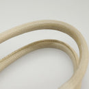 PRADA Tote Bag Leather White Gold Auth ep6660-18