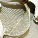 PRADA Tote Bag Leather White Gold Auth ep6660-34