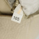 PRADA Tote Bag Leather White Gold Auth ep6660-12