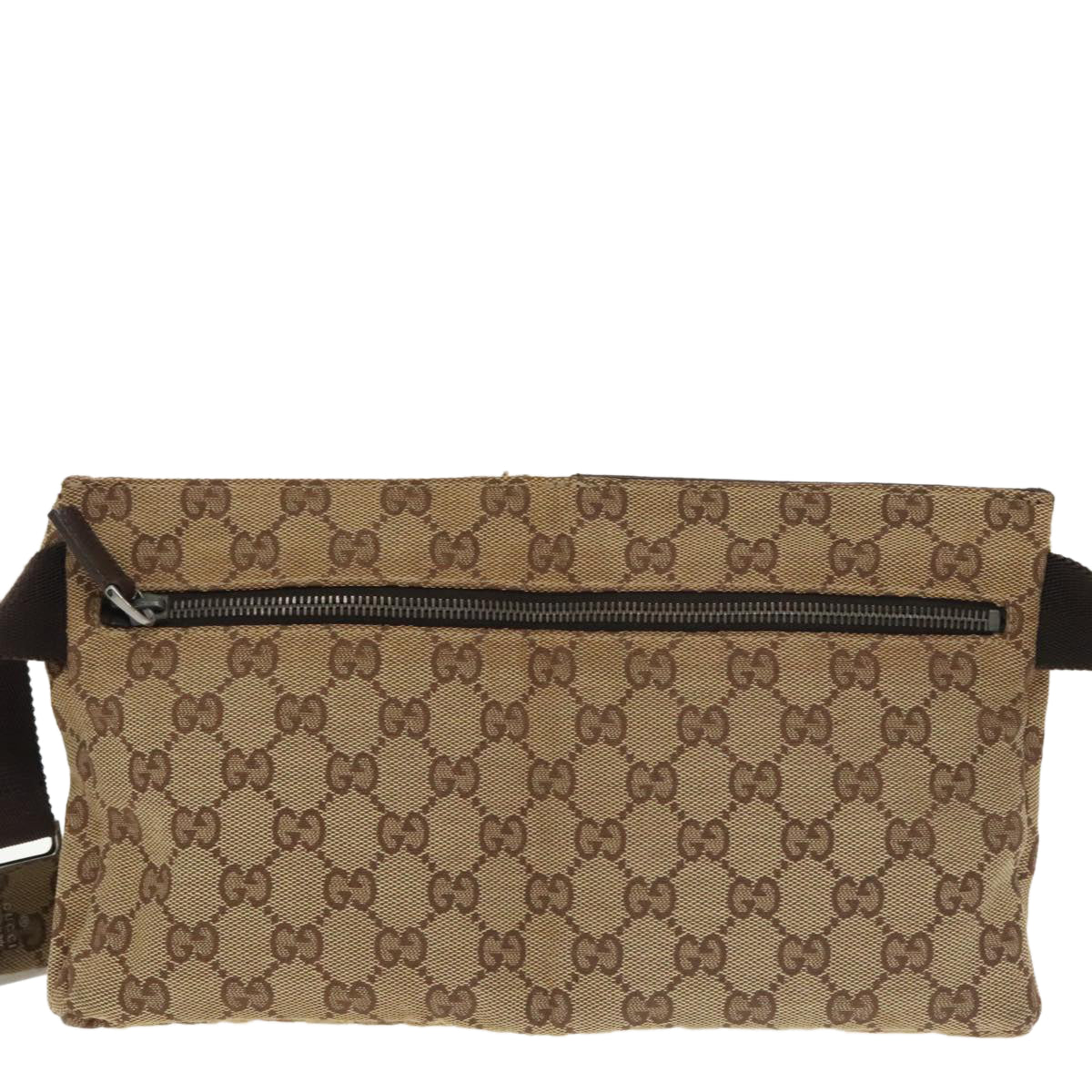 GUCCI GG Canvas Waist bag Beige Silver 28566 Auth ep6664 - 0