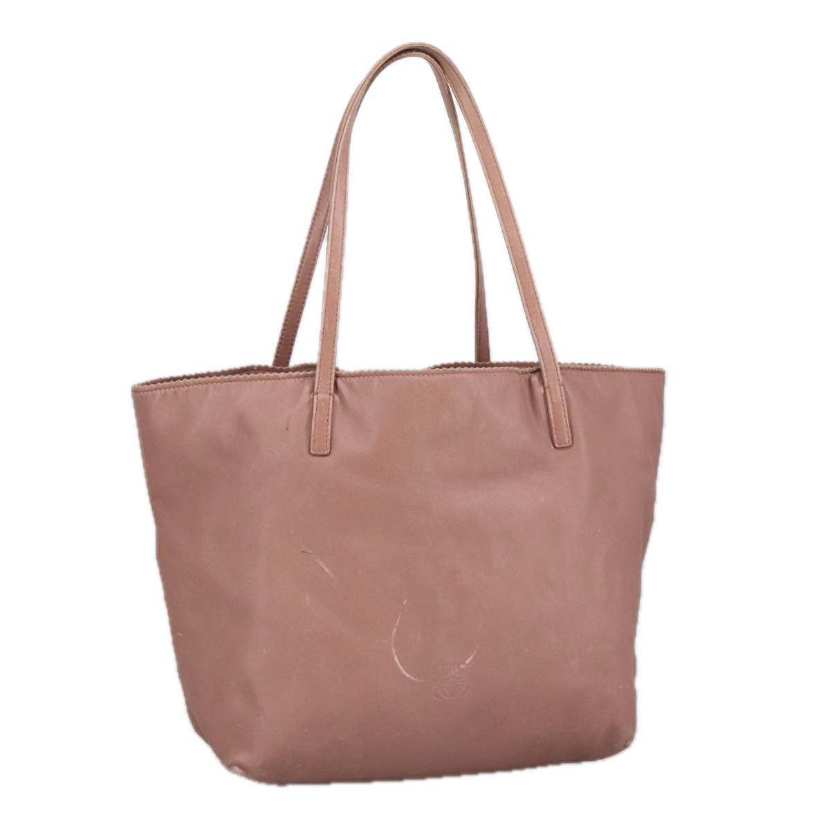 LOEWE Anagram Tote Bag Nylon Pink Auth ep6665