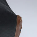 GUCCI Micro GG Canvas Hand Bag PVC Leather Black Brown Auth ep6684-15